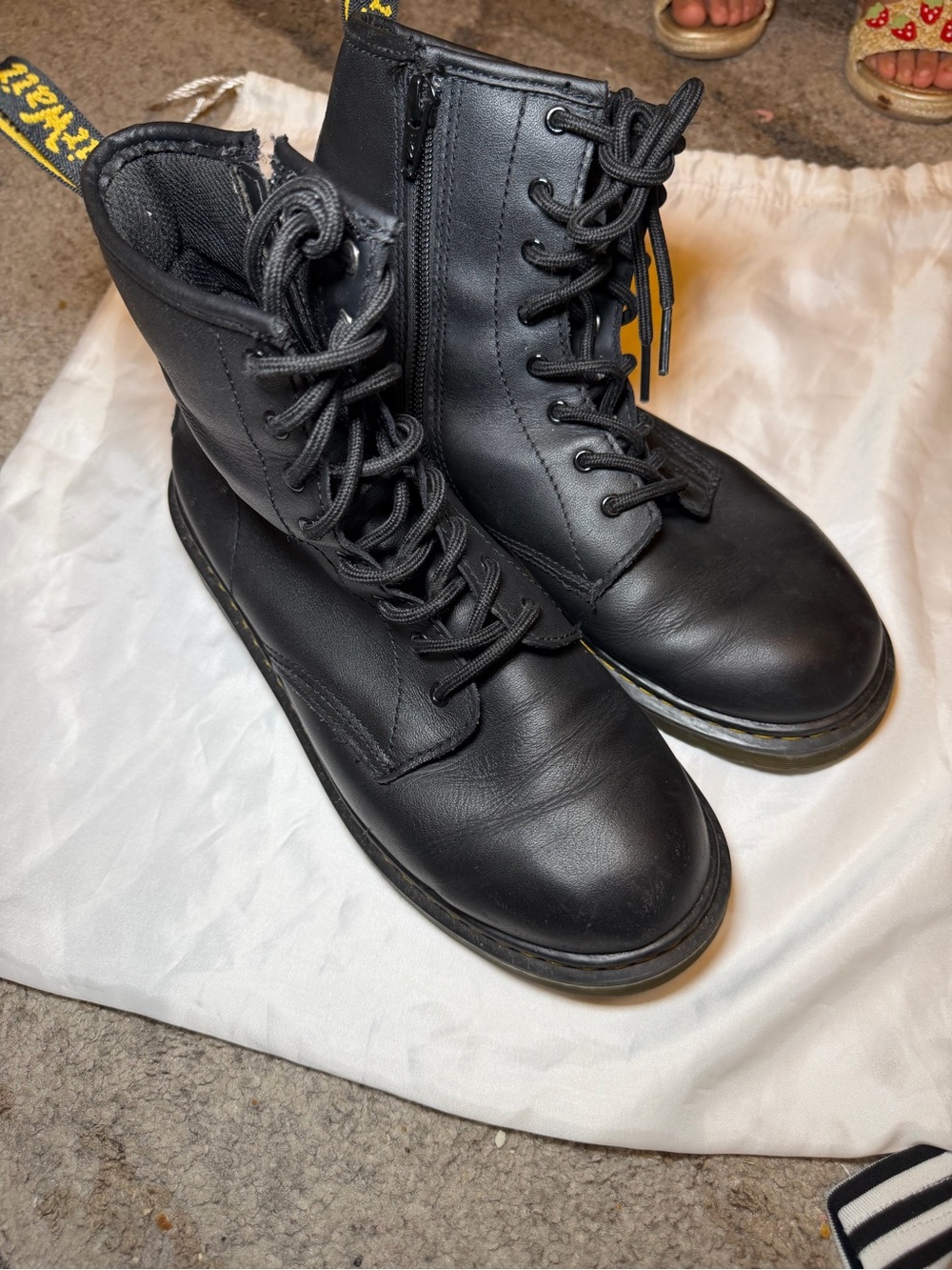 Dr. Martens Black Leather Lace-Up Ankle Boots
